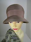   1950s 60s Ladies Hats Henry Pollak Wool Straw Feather Fur Look
