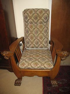 newly listed antique quartersawn oak morris chair recliner time left