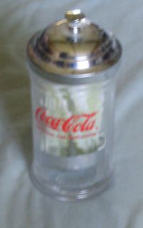 coca cola mini straw holder dispenser w straws time left