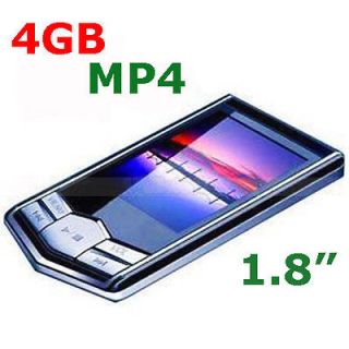  4GB 4G Slim 1.8 LCD TFT  MP4 Player FM Radio Voice Recording Black