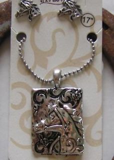 Western Cowgirl Horse Head 3D Pendant Necklace FREE Earrings 