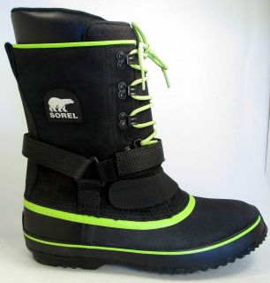 NEW Sorel Logan Pac Mens Insulated  40° Waterproof Winter Boots Black
