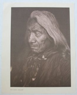 Vintage Print~Edward S. Curtis~RED CLOUD OGALALA~Indian~Native 