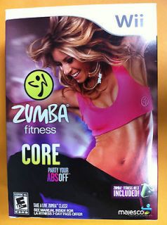 zumba fitness core wii 2012 7929 belt included brand new