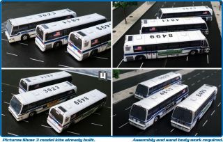 scale 1/150 GMC RTS MTA New York City Bus ( 3 model kits )