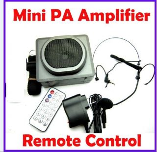   20W Waistband Voice Booster Mini PA Amplifier Loudspeaker micropho FM