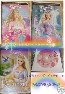 Barbie Movies Rapunzel Swan Lake Nutcracker BONUS PC Game Barbie 
