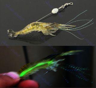 70mm 7g Noctilucent Soft Silicone Simulation Prawn Shrimp Fishing Lure 