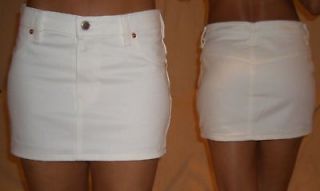 todd oldham size 6 white jean mini skirt nwot