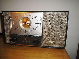   50s 60s ZENITH Radio Tube Radio WORKS WELL Atomic 50s Retro Rockabilly