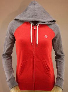 element medium red gray heather hoodie