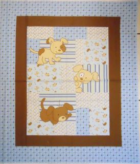 baby peek a boo playful puppies snuggle flannel panel time