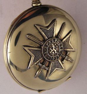 UNIQUE Antique Swiss Military Award 1915 Pocket Watch Perfect Just 