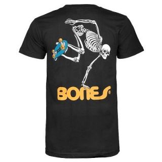 powell peralta bones skate skeleton t shirt black