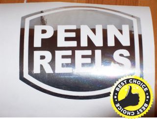 penn reels vinyl stickers decals chrome time left