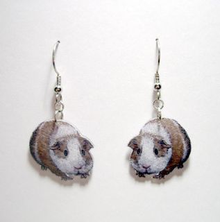 full color acrylic guinea pig cavie earrings new cute time