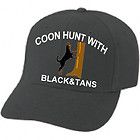 Black Cap Hat Hunt Hunter Hunting Black&Tan Coon Dog Hound Coonhound 