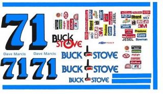 71 Dave Marcis Buck Stove Chevy 1980 81 1/24th   1/25th Scale 