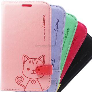 Samsung Galaxy Note II 2 N7100 Cell Phone PU Leather Case (CAT’s EYE 