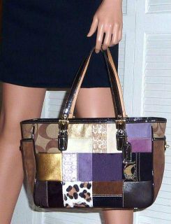   signature Holiday Patchwork Gallery tote, bag, mulicolor#9499 colorful