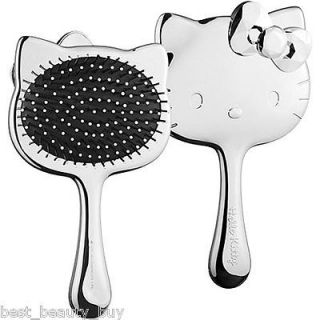 Hello Kitty Paddle Hair Brush Silver Metallic Light Weight NIB Limited 