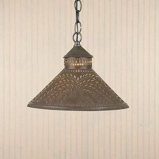Stockbridge Shade Light with Willow Hanging Punched Tin Ceiling lamp 