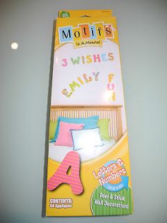   BOX MOTIFS IN A MINUTE LETTERS & NUMBERS PEEL & STICK WALL DECORATION