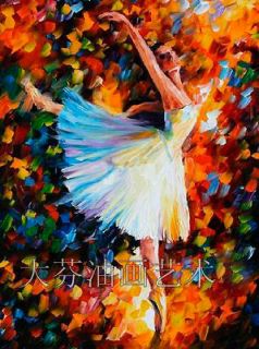 Thick oil palette knife oil painting ballet character dance painting 
