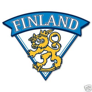 finland national ice hockey team car sticker 5 x 4