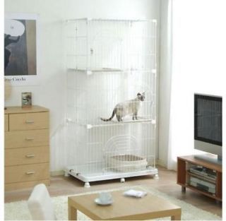IRIS Wire Tower 3 tier Animal Cage   Cat Cage PEC 903 WHITE *2 