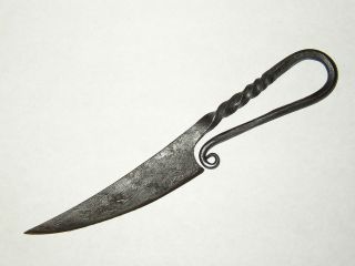 Handmade Replica Medieval Viking Banquet Feasting Knife with Spiral 