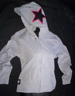  roller derby jammer pink black star punk hoodie roller skate bnwt XL