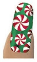 NAIL ART DECALS FOIL WRAPS 4 FINGERS/TOES CHRISTMAS CANDY/SWEET TREATS 