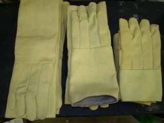 Professional Kevlar Heat Glove Furnace Kiln Fire 13 Right Hand Gold 