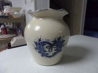 HAND MADE CASEY POTTERY RUFFLED VASE WITH FLORAL DESIGN MARSHALL 