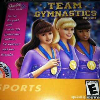 newly listed barbie team gymnastics pc 2001 