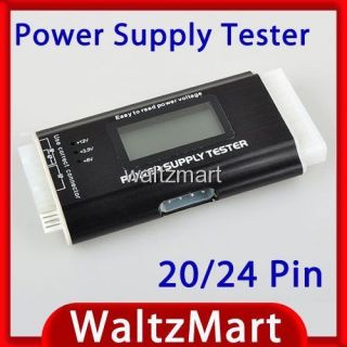 PC LCD SATA Power Supply Voltage Tester for ATX BTX ITX HDD 20/24 PIN