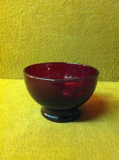   ruby red footed bowl 2 1 4  7 95  2 vintage ruby