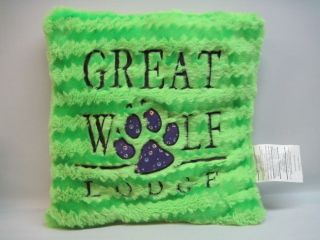   Lodge Plush Neon Green Purple Paw Furry Pillow 14 Peek A Boo Toys