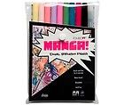 Tombow Manga Dual Brush Pen Set   10 Acid free Markers + Bonus Gel Pen