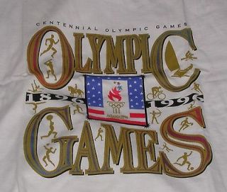 NWT 1996 ATLANTA OLYMPIC GAMES T SHIRT XL/100% PRE SHRUNK COTTON