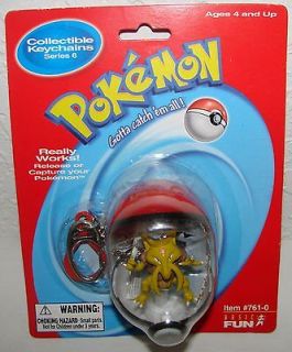 NEW Pokemon 2000 Kadabra Keychain Pokeball Basic Fun Vintage