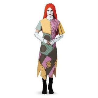 SALLY Nightmare Before Christmas Costume & Wig Adult Size 12 14 