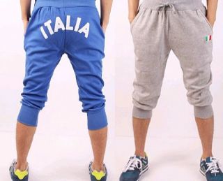   BAGGY Athletic 3/4 PANTS Gym Workout sweat track jogging SUIT ITALIA