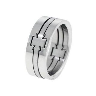 maltese cross men stainless steel puzzle ring size 13 time