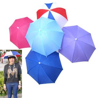   Foldable Golf Fishing Hunting Camping Sun Brolly Umbrella Hat Cap New
