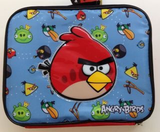   BIRDS RED BLACK SPACE RIO Insulated Lunch Box Bag Container sandwich