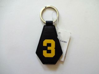 Ralph Lauren Polo Collection Black Leather Made in Italy Key Chain