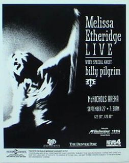 melissa etheridge 1994 denver concert poster rock music returns 
