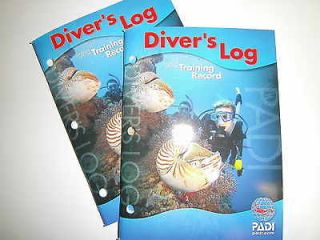 PADI SCUBA DIVING Logbook with training pages. BRAND NEW Qty 2